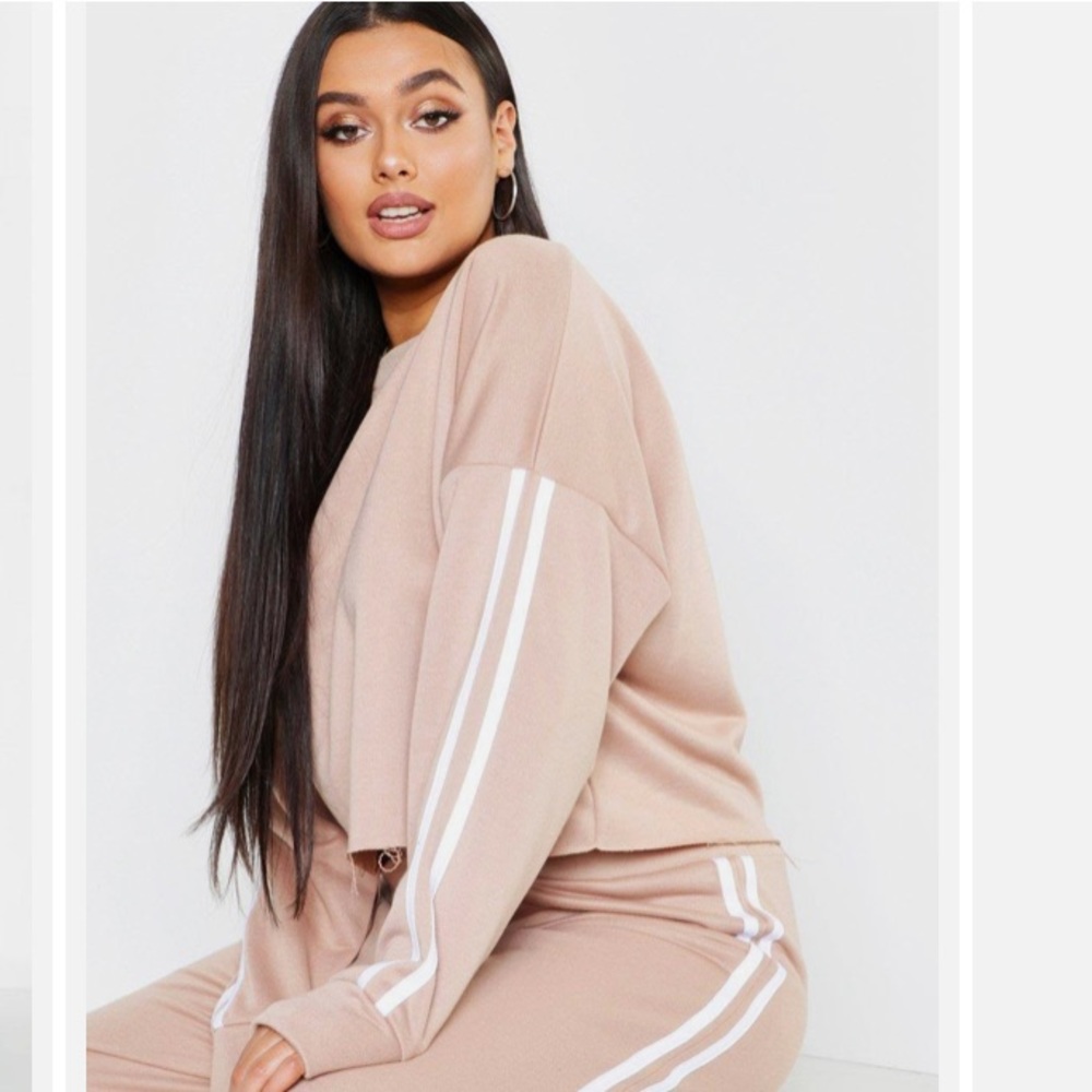 Boohoo Sweatshirt Oversized Sz 16 Cropped Casual Comfort LS Leisure Fall New!